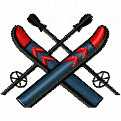 Ski Embroidery Design 4 Ski Embroidery Design 4